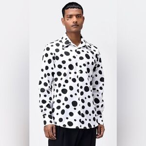ASOS Design Black and White Polka Dot Blouse Unisex XL NWOT